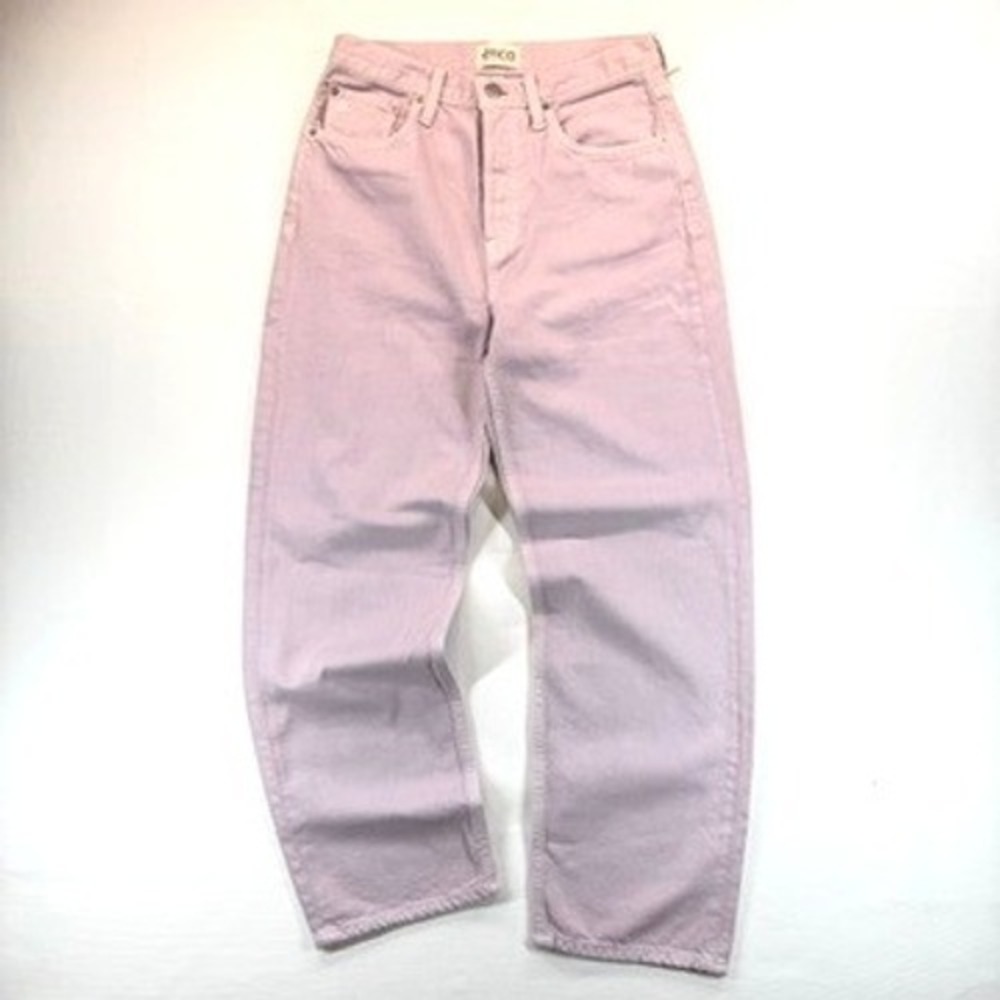 Etica Tyler Vintage Straight Jeans Womens 26 Lavender High Rise Button Fly